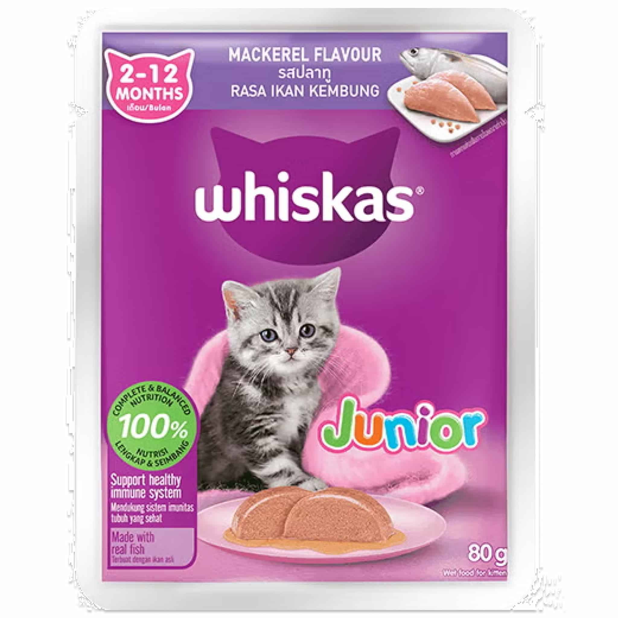 Whiskas รสปลาทู สำหรับ 2-12 เดือน