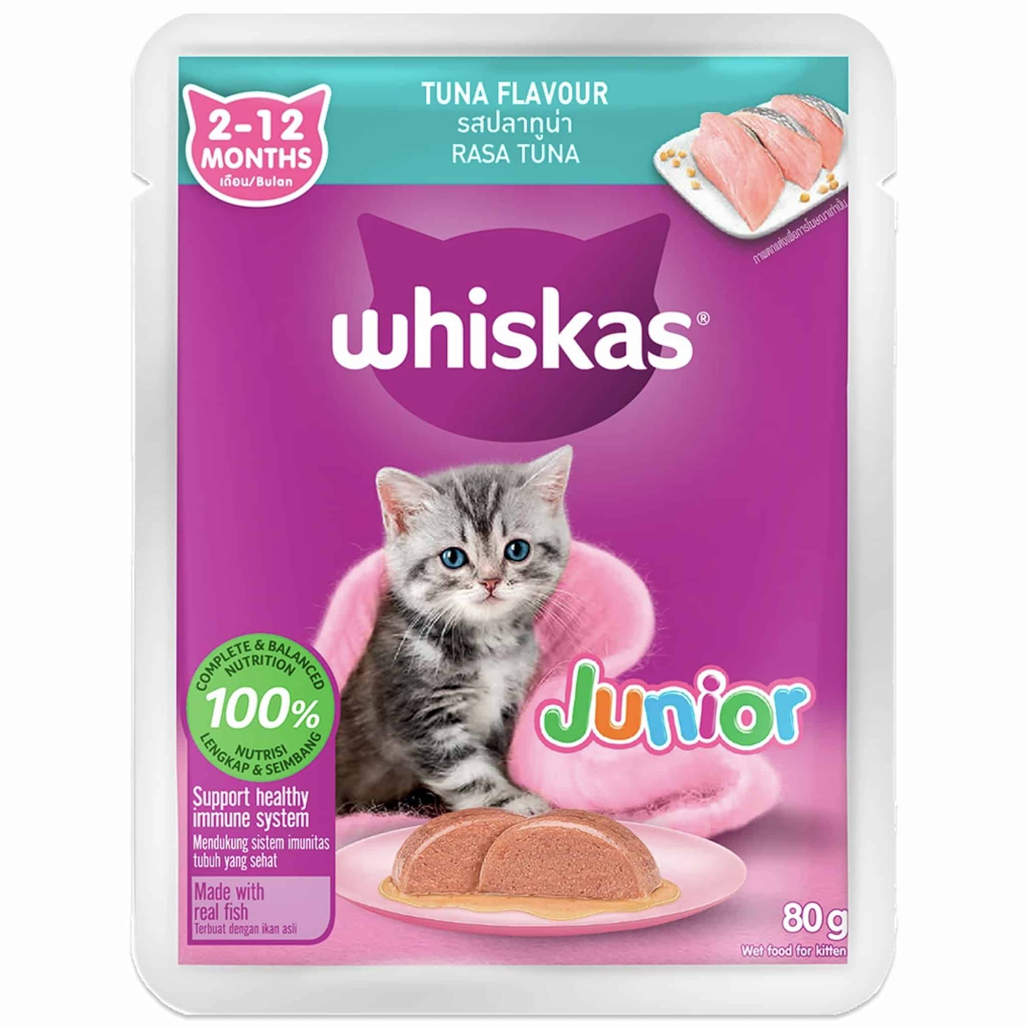 Whiskas รสปลาทูน่า สำหรับ 2-12 เดือน
