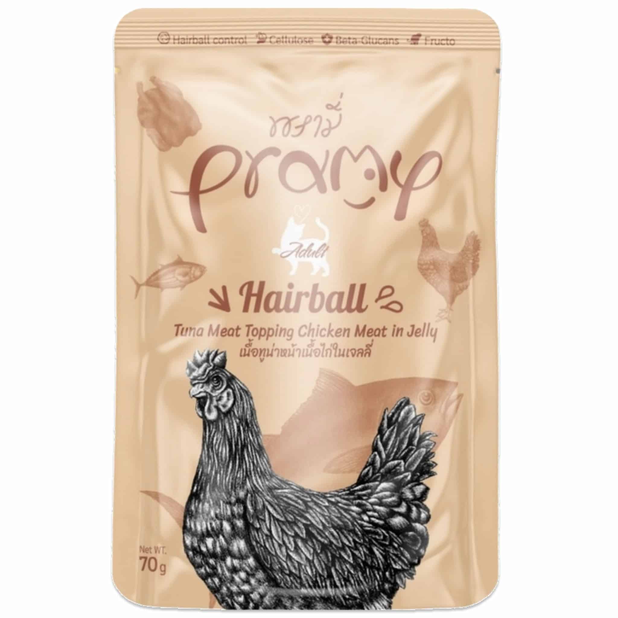 Pramy เนื้อทูน่าหน้าเนื้อไก่ในเยลลี่