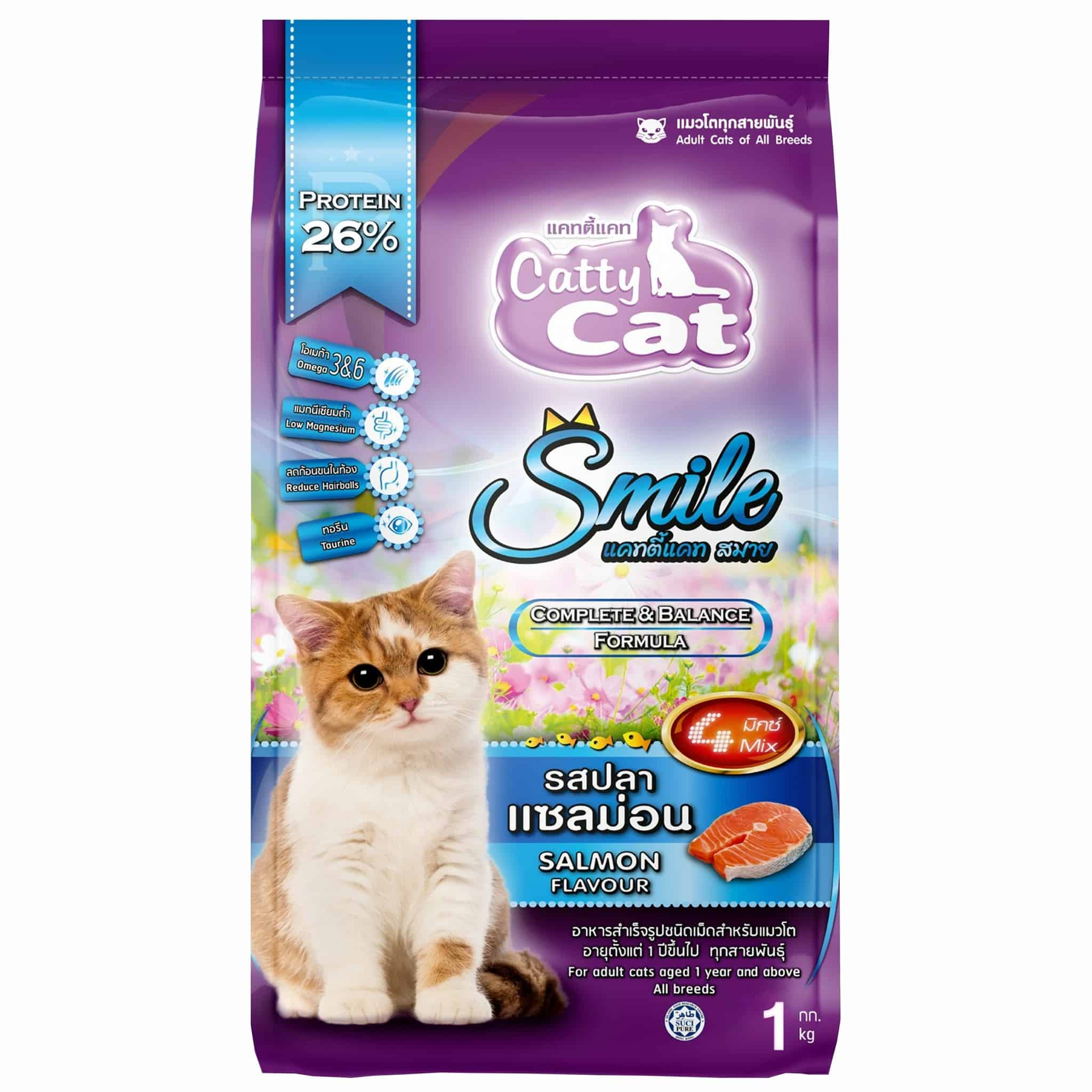 Catty Cat สูตรปลาแซลม่อน แมวโตอายุ 1 ปีขึ้นไป 20 ก.ก 